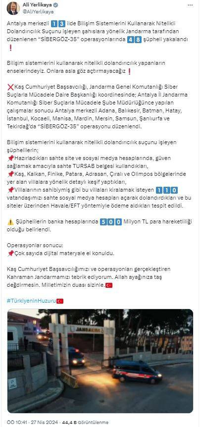 Antalya merkezli 13 ilde ‘Sibergöz-35’ operasyonu: 48 gözaltı - Resim: 5